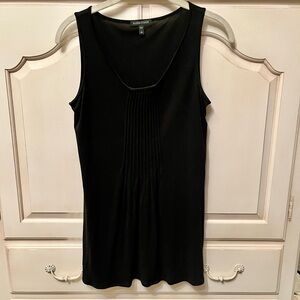 Eileen Fisher Tunic Tank with Pleated Neckline